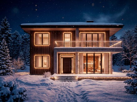 Reťaz MagicHome Vianoce, časovač, 200xLED, teplá biela, 10 funkcií, 10 m, IP44
