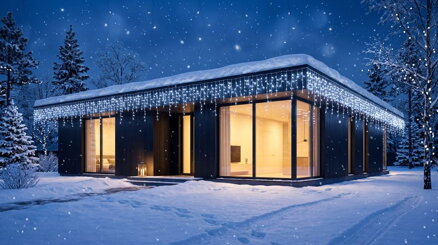 Reťaz MagicHome Vianoce, časovač, 504xLED, studená biela, 9+1 funkcií, 20 m, IP44