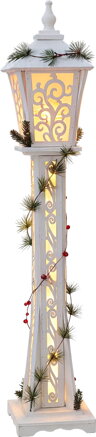 Dekorácia MagicHome Vianoce, lampa, teplá biela, 20x20x120 cm, 3xAA