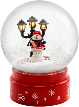 Dekorácia MagicHome Vianoce, snehová guľa, 1xLED, teplá biela, 14x14x19 cm, 3xAAA