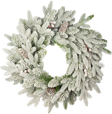 Veniec MagicHome Vianoce Frosty, zasnežený, 3D+2D, 50 cm