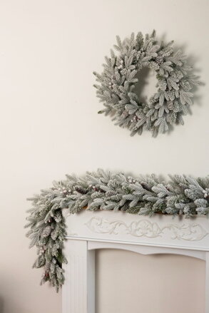 Veniec MagicHome Vianoce Frosty, zasnežený, 3D+2D, 50 cm