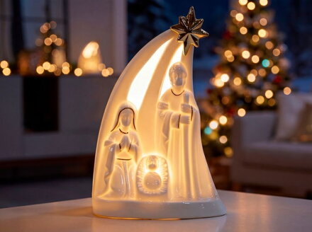 Dekorácia MagicHome Vianoce, Modliace deti, 3xLED teplá biela, 3xLR44, 9x5,8x12,3 cm