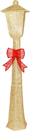 Dekorácia MagicHome Vianoce, Pouličná lampa, 110xLED teplá biela, IP44, 30x30x150 cm