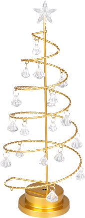 Dekorácia MagicHome Vianoce, Stromček, 30xLED teplá biela, IP20, 2xAA, 40 cm