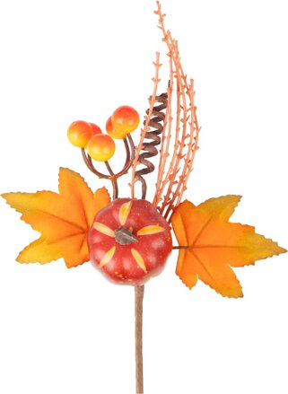 Vetvička MagicHome Nature, jesenná, oranžová, 22 cm