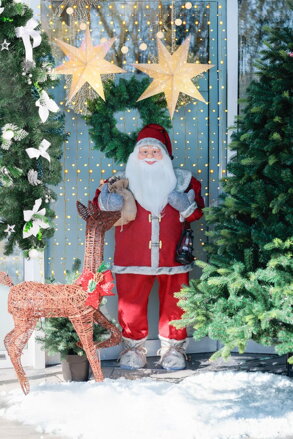 Dekorácia MagicHome Vianoce, Santa, červený, 120 cm Dekorácia MagicHome Vianoce, Santa, červený, 120 cm