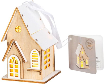 Dekorácia Domček, 3xLED, mix vzorov