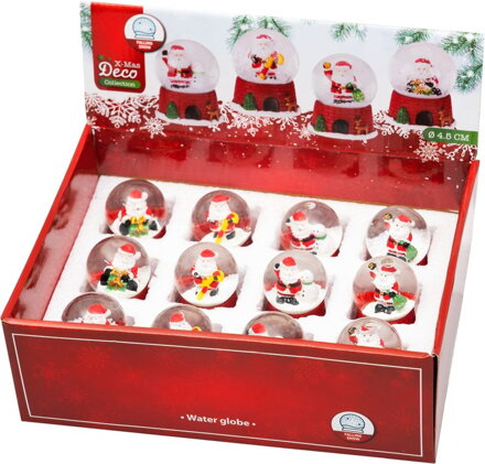 Snežítko Santa a snehuliak, 5,5x5,5x8 cm