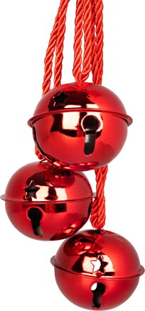 Dekorácia Zvončeky na dvere, červené, 14x14x46 cm