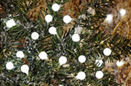Reťaz MagicHome Vianoce Cherry Balls, 100 LED studená biela, IP44, 8 funkcií, L-9,90 m