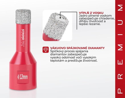 Vyrezavac STREND PRO DCB11, 12 mm, M14, HD, diamant