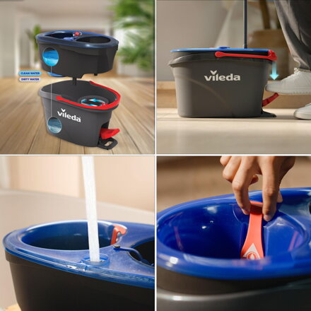 Mop Vileda H2Pro, rotačný, strapcový