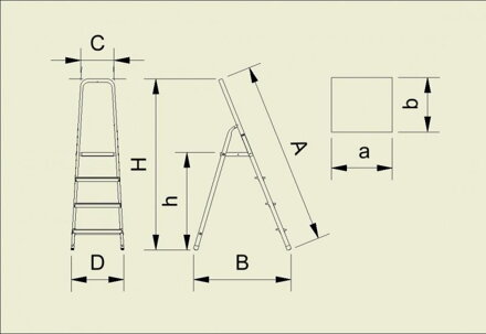Schodky ALW 6 priečkové, červené