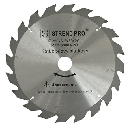 Kotuc SuperSaw NW 250x3,2x30 z20, pílový, s plátkami