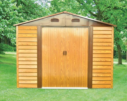 Domček Strend Pro, záhradný, plech, hnedý, 278x238x215 cm Domček Strend Pro, záhradný, plech, hnedý, 278x238x215 cm
