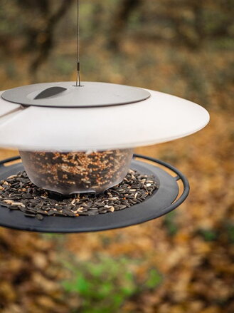 Krmitko Birdyfeed Round, Stone gray