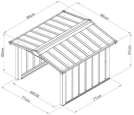 Domček Strend Pro, na robotickú kosačku, garáž, plech, antracit, 86x88x60 cm Domček Strend Pro, na robotickú kosačku, garáž, plech, antracit, 86x88x60 cm