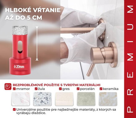 Vyrezavac STREND PRO DCB11, 20 mm, M14, diamant