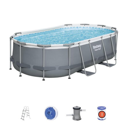 Bazen Bestway® Power Steel™, 424x250x100 cm, filter, pumpa, rebrík