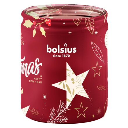 Sviečka Bolsius Starlight, 82x68 mm, brusnica, v skle