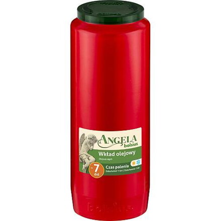 Napln bolsius Angela NR12 červená, 343x067 mm, 155 h, 471 g, olej