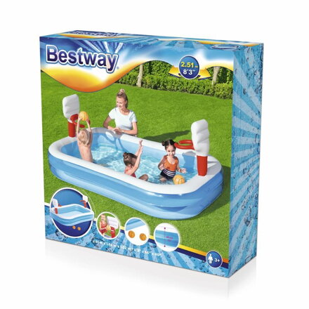 Bazenik Bestway® 54122, Basketball, 251x168x102 cm, nafukovací