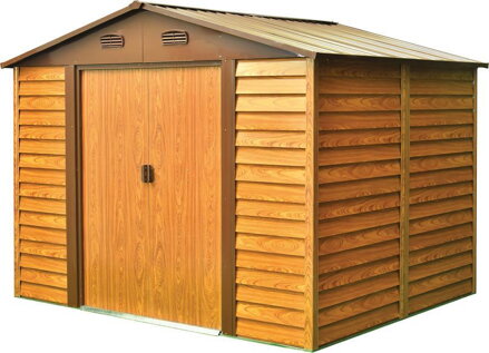 Domček Strend Pro, záhradný, plech, hnedý, 278x238x215 cm Domček Strend Pro, záhradný, plech, hnedý, 278x238x215 cm