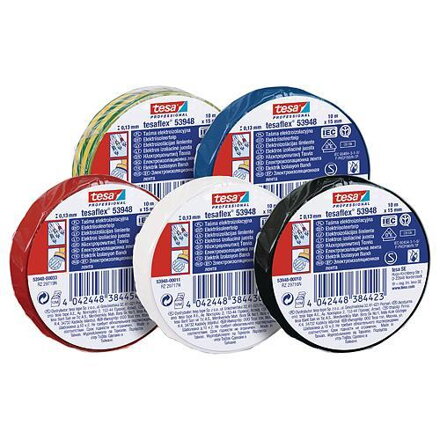 Paska tesa® PRO tesaflex®, elektroizolačná, sPVC, 15 mm, čierna, L-10 m