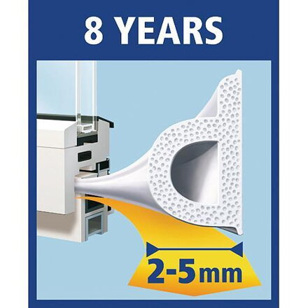 Tesnenie tesa® MALL® profil P, 9 mm, biele, 100 m