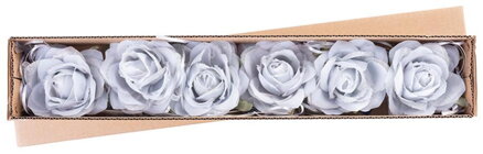 X Kvet MagicHome, ruža, modrá, stonka, veľkosť kvetu: 10 cm, dĺžka kvetu: 18 cm, bal. 6 ks X Kvet MagicHome, ruža, modrá, stonka, veľkosť kvetu: 10 cm, dĺžka kvetu: 18 cm, bal. 6 ks