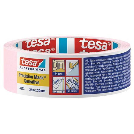 Paska tesa® PRO Precision Mask Sensitive, ružová, 30 mm, L-25 m