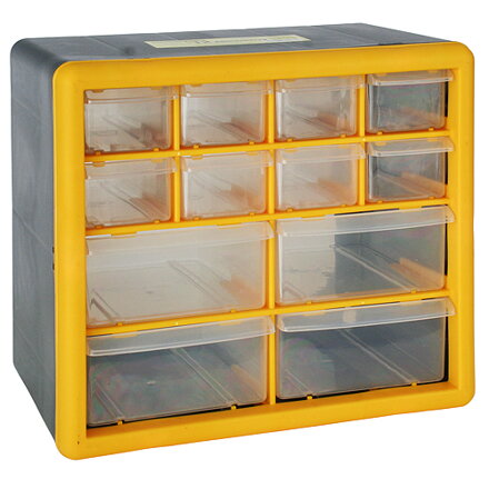 Organizer STREND PRO SBx3045-B, 12 zásuvkový, 265x160x235 mm, max. 12 kg