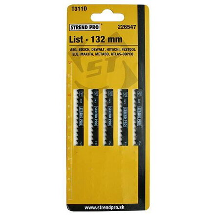 List STREND PRO T311D 132 mm, 6z, drevo, bal. 5 ks