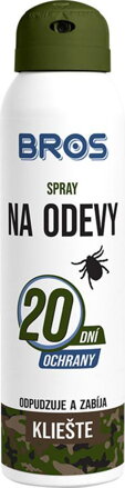 Sprej Bros, proti kliešťom, na odev, 120/90ml