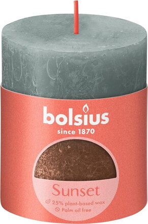 Sviečka bolsius Rustic Sunset Eucalyptus Green+ Copper, 80/68 mm