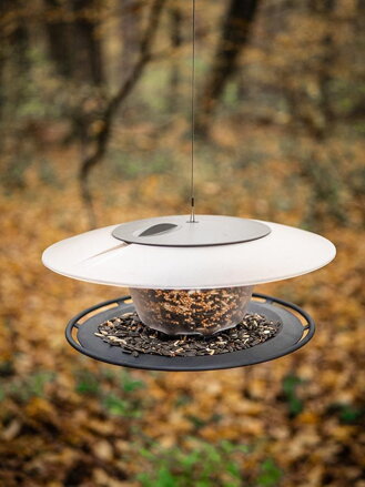 Krmitko Birdyfeed Round, Stone gray