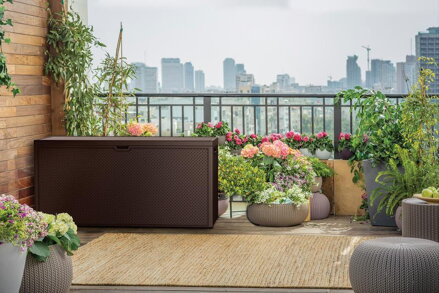 Box Keter EMILY 277 L, úložný, hnedý