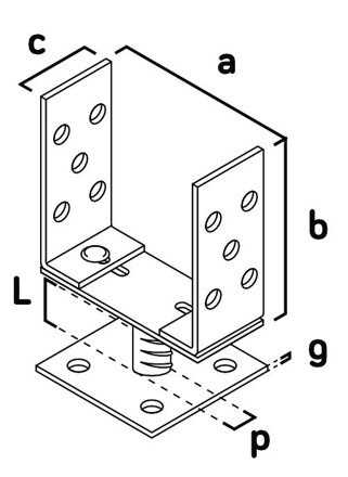 Podpera MA2302, 070-110 mm, Zn