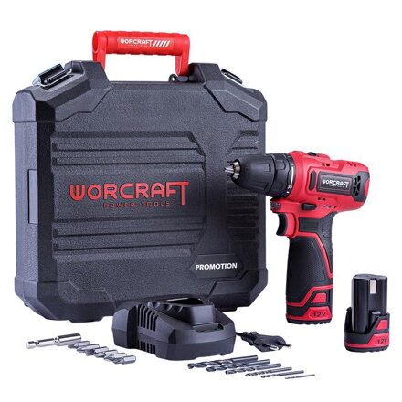 Skrutkovac Worcraft CD-12LiA 1.5ah, 2x bateria