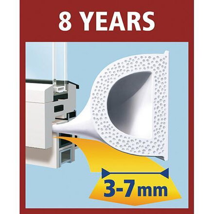 Tesnenie tesa® MALL® profil D, 9 mm, biele, 100 m
