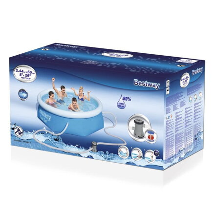 Bazen Bestway® 57268, 2,44x0,66 m, nafukovací, filter, pumpa