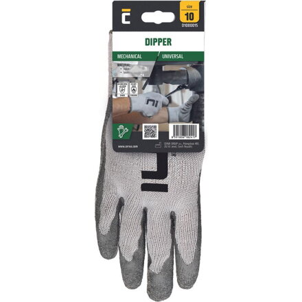 Rukavice DIPPER zelená 08, máčané Latex, s blistrom