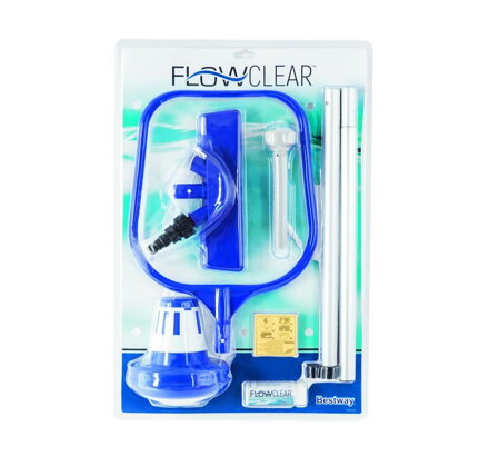 Suprava Bestway® FlowClear™, 58195, zberač, sieťka, tyč, plavák, teplomer, tester, záplaty Suprava Bestway® FlowClear™, 58195, zberač, sieťka, tyč, plavák, teplomer, tester, záplaty