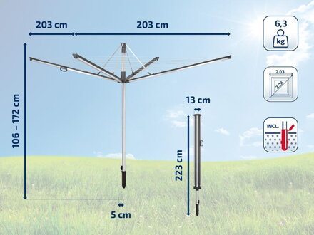 Sušiak LEIFHEIT 85276 Linomatic 500 Plus, vonkajší